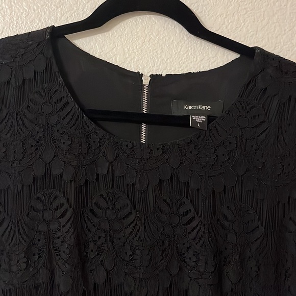 EUC—Karen Kane Formal Lace Overlay Black Dress - Picture 7 of 13